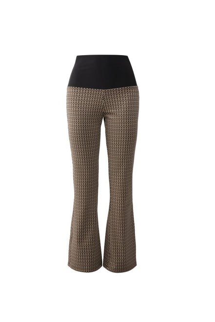 Panta Milano jacquard marrone con baschina