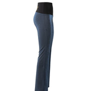 Panta Milano lurex blu con baschina