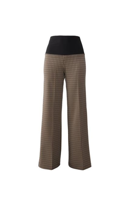 Panta Firenze jacquard marrone con baschina