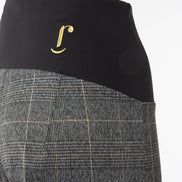 Panta Firenze principe di galles grigio lurex con baschina