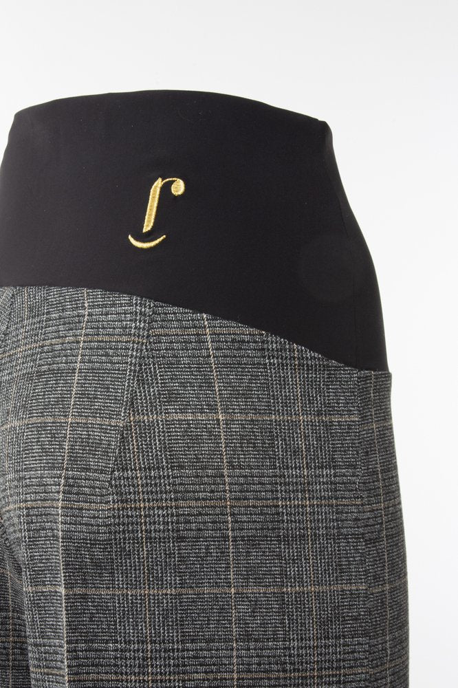 Panta Firenze principe di galles grigio lurex con baschina