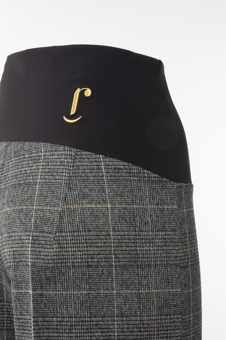 Panta Firenze principe di galles grigio lurex con baschina