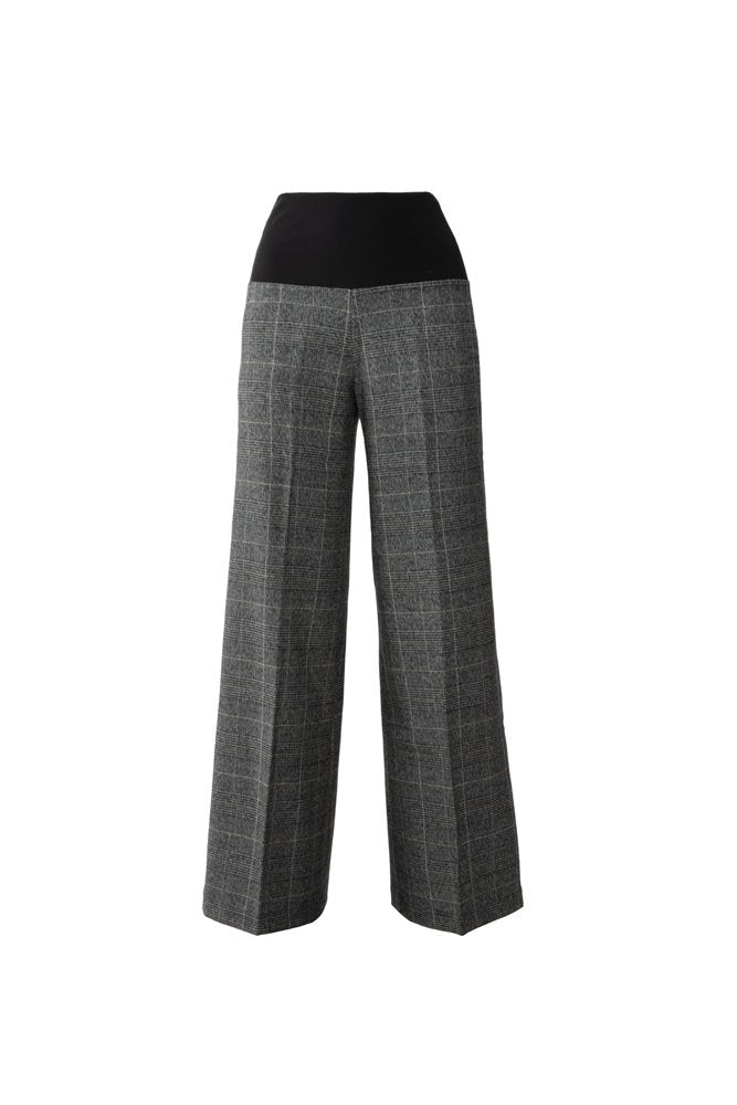 Panta Firenze principe di galles grigio lurex con baschina