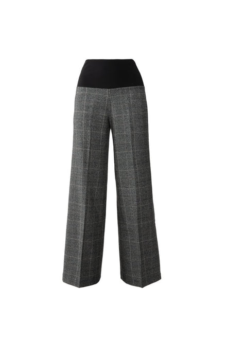 Panta Firenze principe di galles grigio lurex con baschina
