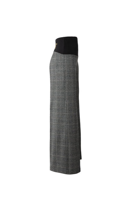 Panta Firenze principe di galles grigio lurex con baschina
