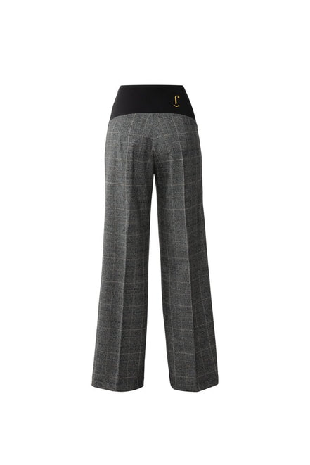 Panta Firenze principe di galles grigio lurex con baschina