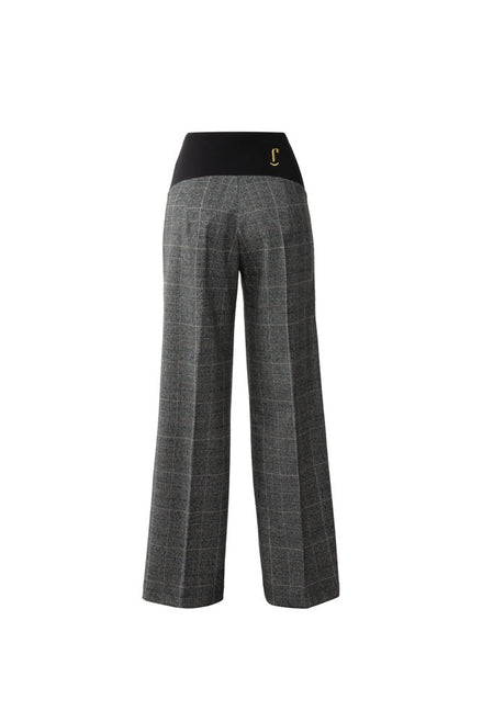 Panta Firenze principe di galles grigio lurex con baschina