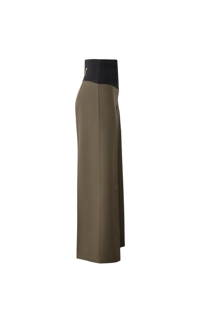Panta Firenze Cady leggero Verde con baschina
