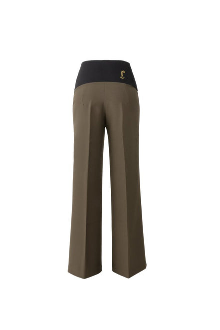 Panta Firenze Cady leggero Verde con baschina
