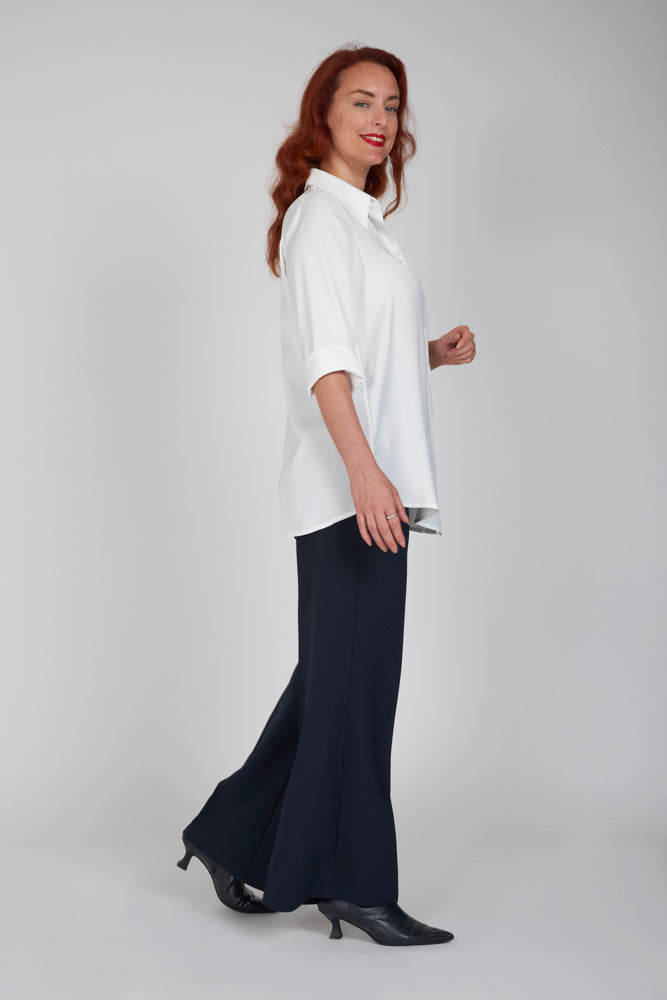 Camicia Milano techno satin latte