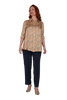 Camicia  Milano satin di viscosa stampa fiori crema