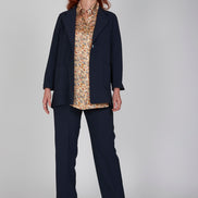 Camicia  Milano satin di viscosa stampa fiori crema