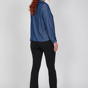 Camicia donna London in satin jeans
