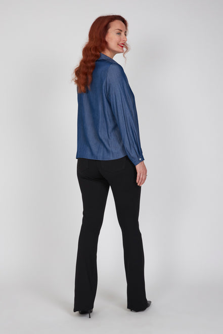 Camicia donna London in satin jeans