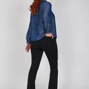 Camicia donna London in satin jeans