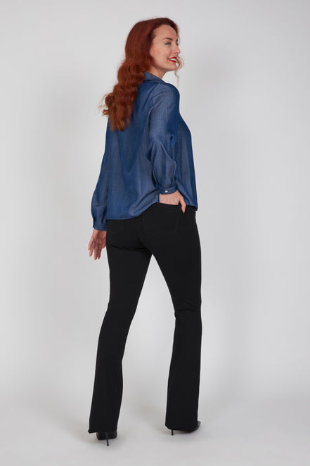 Camicia donna London in satin jeans