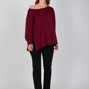 Maglia felpa scuba vino Alice