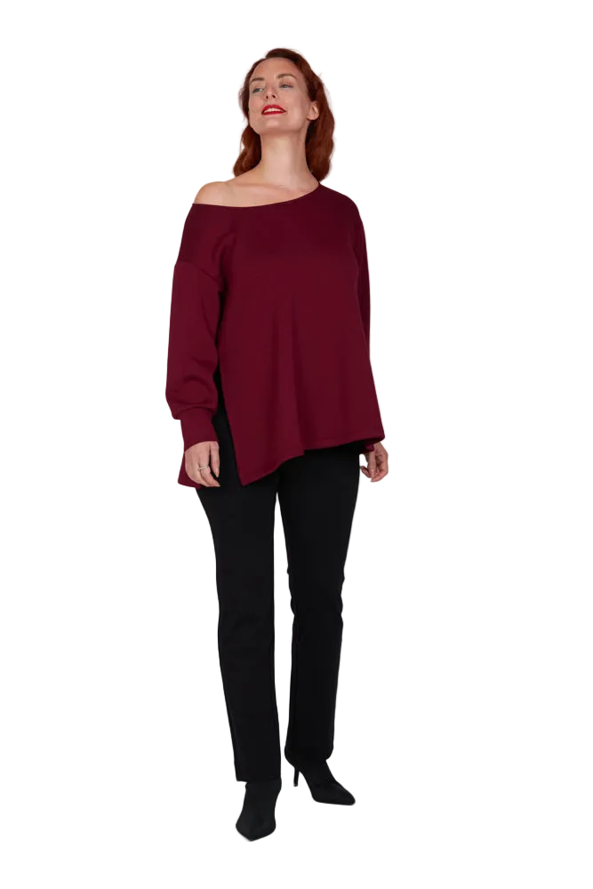 Maglia Alice scuba burgundy