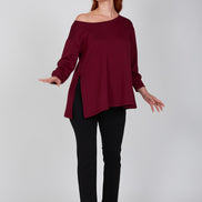Maglia felpa scuba vino Alice