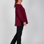 Maglia felpa scuba vino Alice