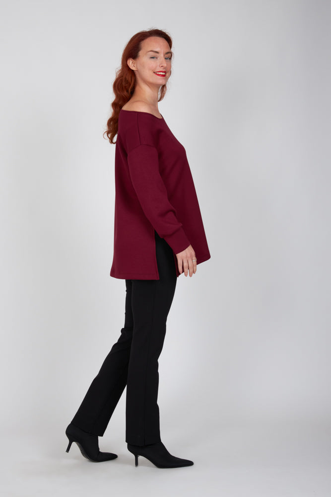 Maglia felpa scuba vino Alice