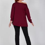 Maglia felpa scuba vino Alice