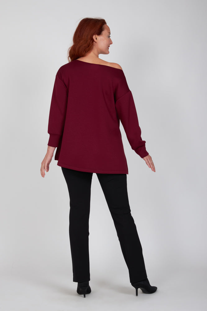 Maglia felpa scuba vino Alice