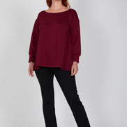 Maglia felpa scuba vino Alice
