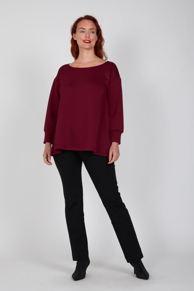 Maglia felpa scuba vino Alice