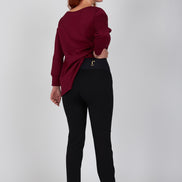 Maglia felpa scuba vino Alice