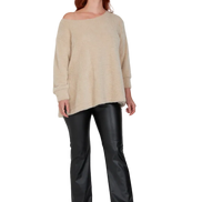 Maglia Alice felpa over pelouche cipria