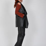 Gilet  Barcelona ecopelle nera