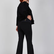 Maglia Sara felpa spalle scoperte scuba nera