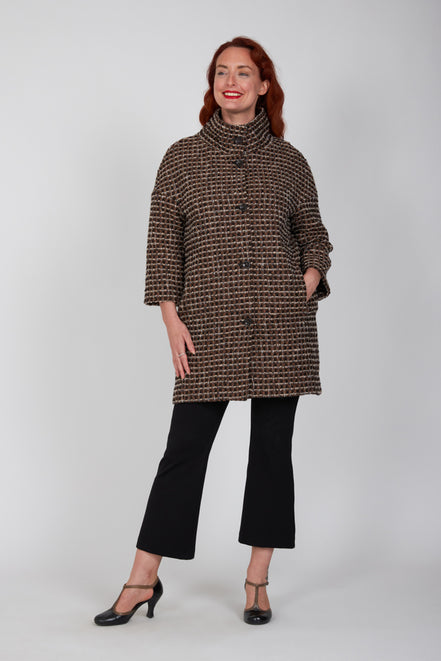 Cappottino Mio ovetto bouclè mocha lurex