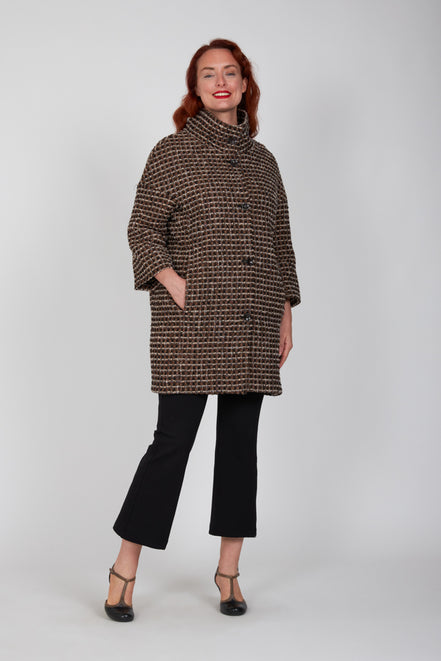 Cappottino Mio ovetto bouclè mocha lurex