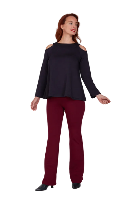 Maglia Sara felpa spalle scoperte scuba blu