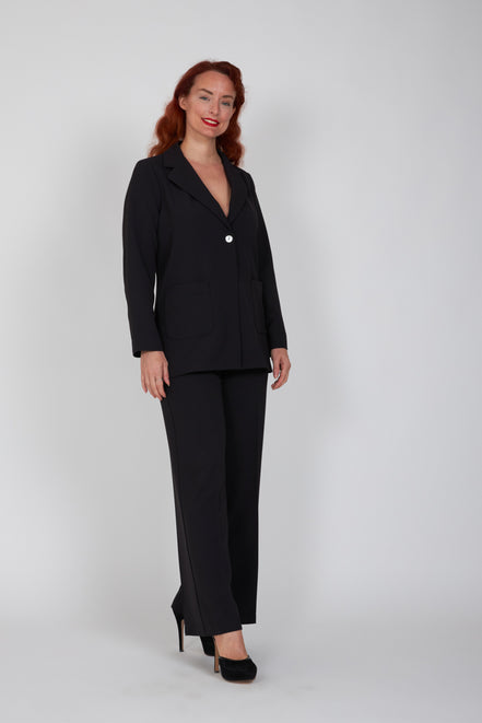 Panta Firenze crepe cady nero