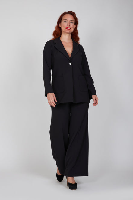 Panta Firenze crepe cady nero