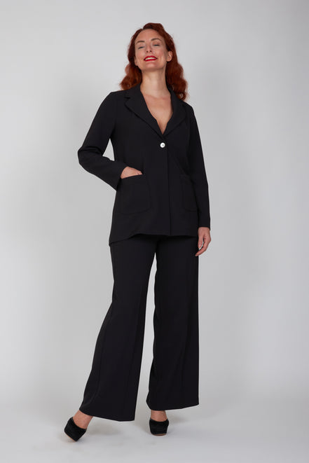 Panta Firenze crepe cady nero
