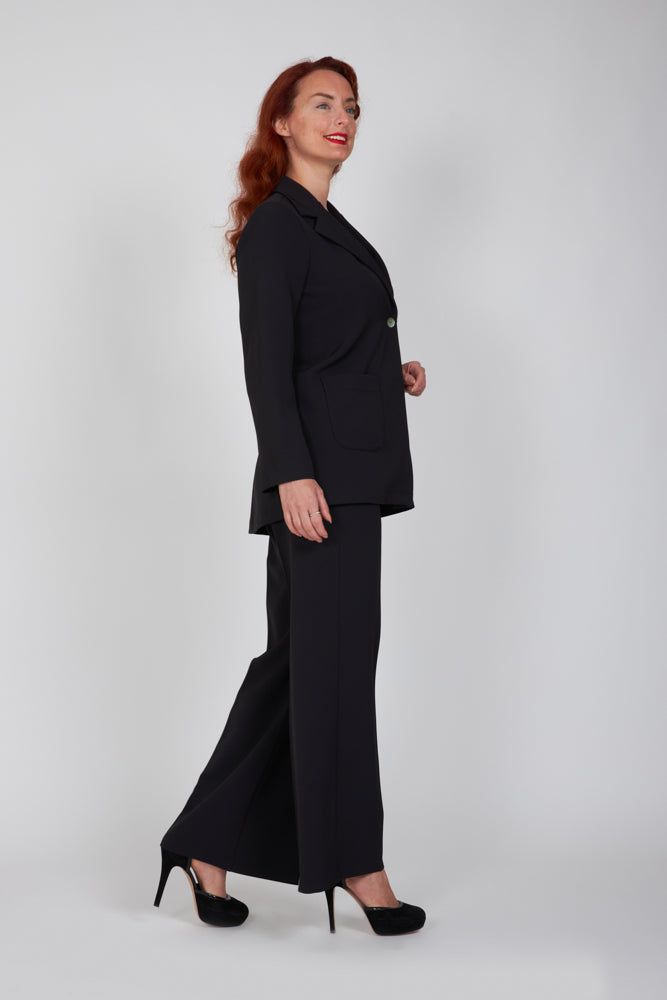 Blazer Berlin in crepe cady nero