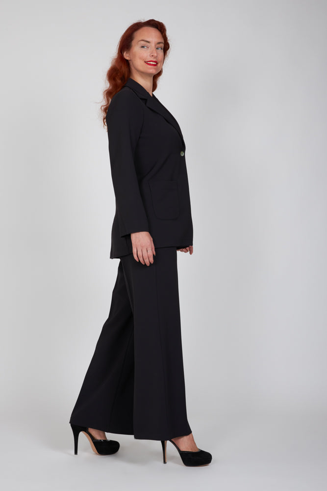 Panta Firenze crepe cady nero