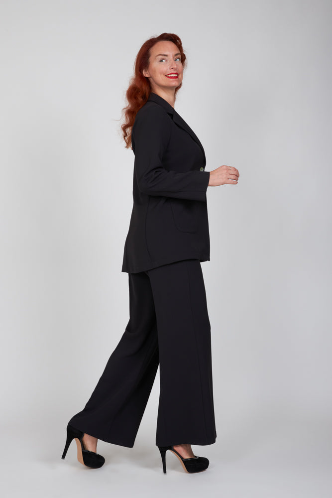 Panta Firenze crepe cady nero