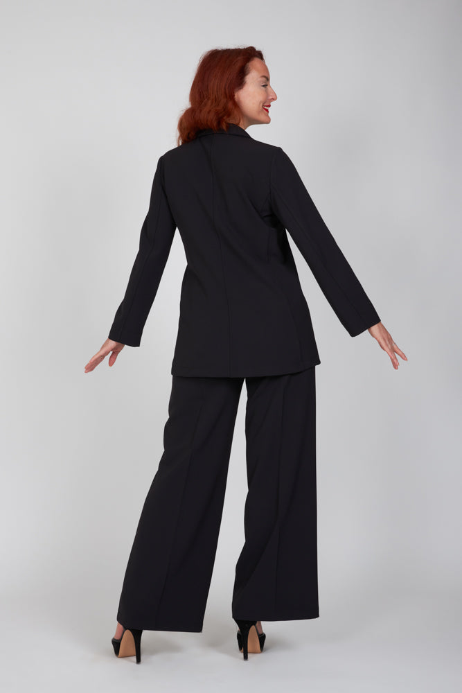 Panta Firenze crepe cady nero