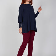 Maglia lunga in jersey Greta blu