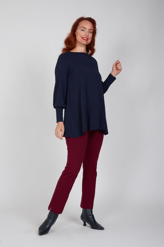 Maglia lunga in jersey Greta blu
