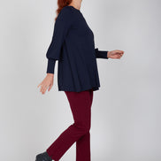 Maglia lunga in jersey Greta blu