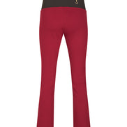 Panta donna con spacchi frontali in punto milano bordeaux con baschina - Panta NY