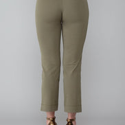 BB Trousers in Army Green with Baschina Waistband