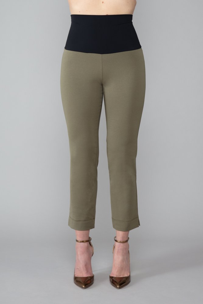 BB Trousers in Army Green with Baschina Waistband