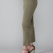 BB Trousers in Army Green with Baschina Waistband